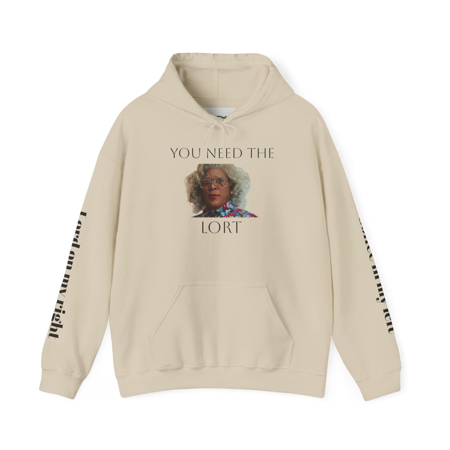 Hooded Sweatshirt - Madea and Jesus and Coffee Design