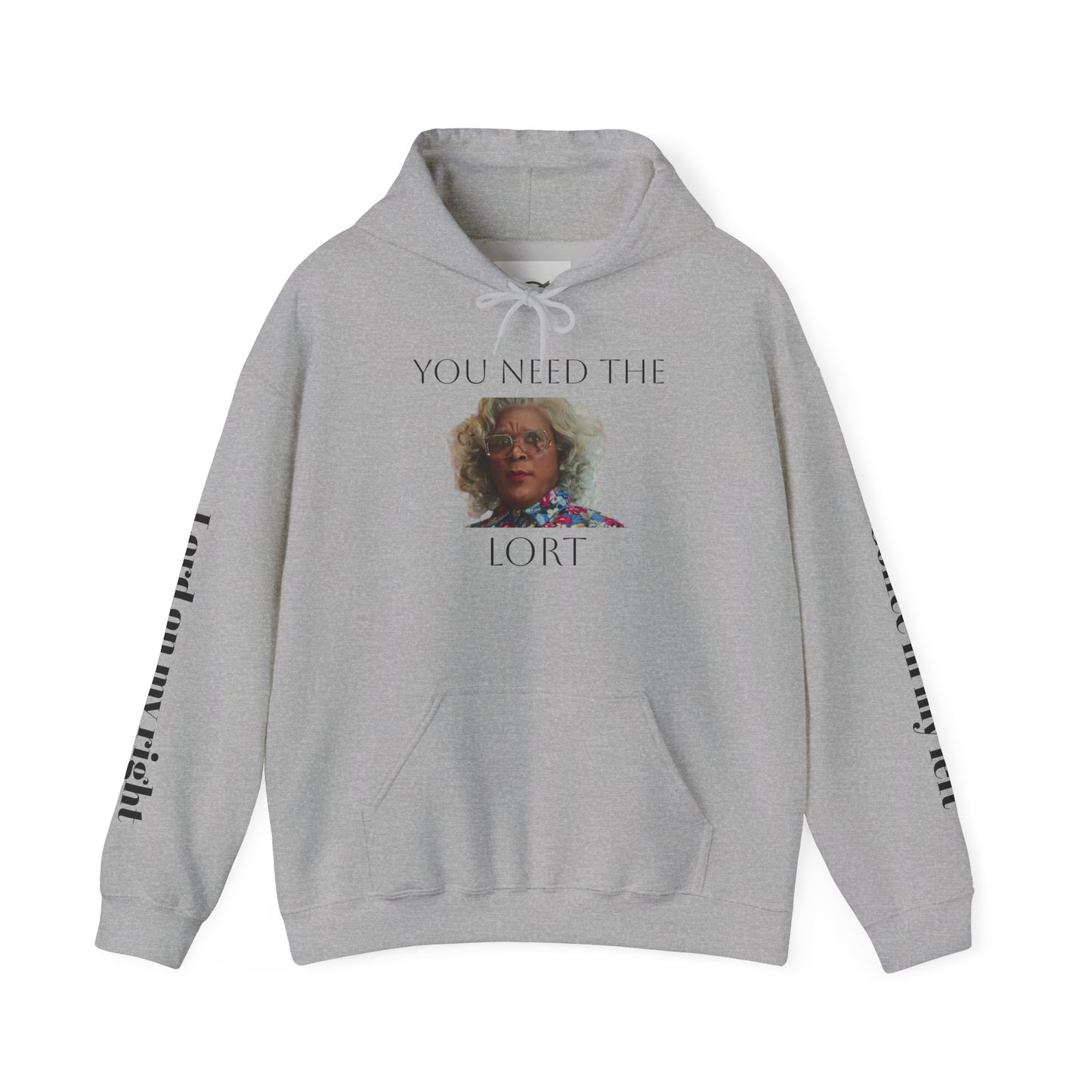 Hooded Sweatshirt - Madea and Jesus and Coffee Design